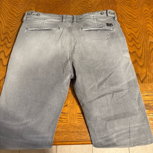 Diesel Men's Combat RR55 Jeans Gray Sz 33x28.5 Distressed Tapered Straight Leg - Picture 13 of 16